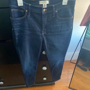Madewell 9” mid rise petite dark wash jeans